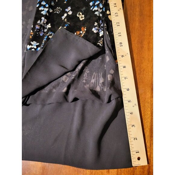 Out From Under- Urban Black Floral Velvet Kimono Womens XS/S Boho Romantic Tunic - Picture 11 of 15